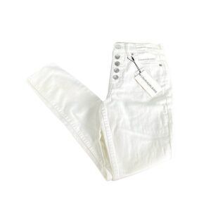 Calvin Klein Ankle‎ Jeans 24 XS White Raw-Hem